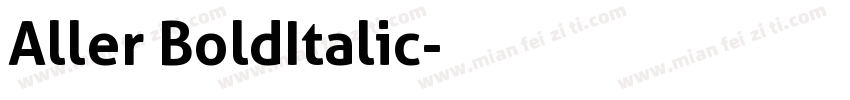 Aller BoldItalic字体转换